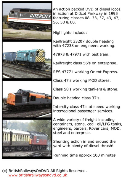 Locomotives in action at Didcot 1995 - Railway DVD