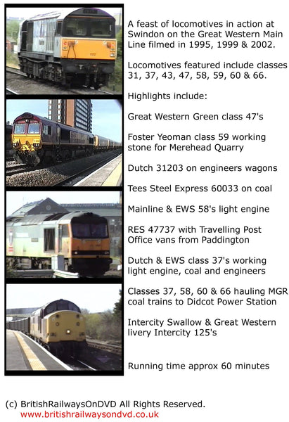 Locomotives in action at Swindon 1995 - 2002 - Railway DVD